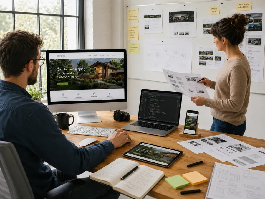 Web designers building a small business website in Southern West Virginia